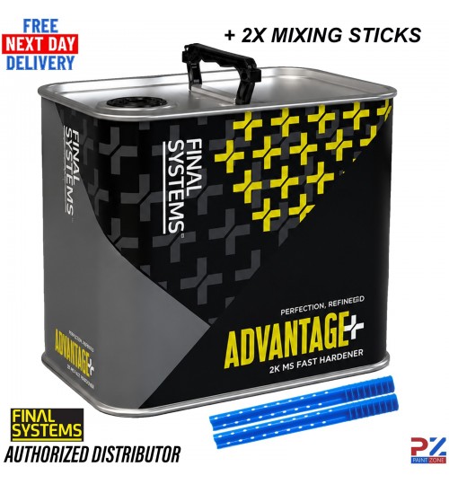 Final Systems Advantage+ 2K MS Fast Hardener 2.5L Automotive + Mixing Sticks